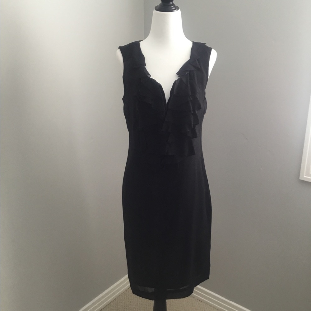 Banana Republic Black Silk Sleeveless Dress, Size 8